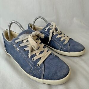 Taos blue canvas sneakers, women's 9.5